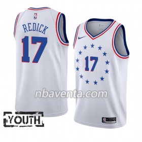 Camiseta Niños Philadelphia 76ers J.J. Redick 17 2018-19 Nike Blanco Swingman